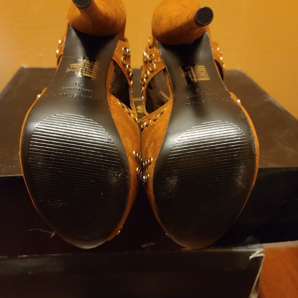 Brown Colin Stuart Stiletto Booties - NIB - Size 7 Womens - Picture 9 of 15